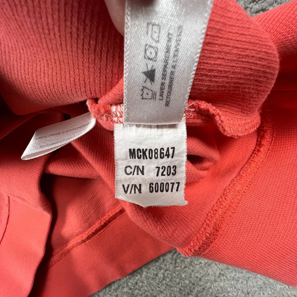 Cutter & Buck Quarter Zip Pullover Womens Large Coral Pima Cotton Ribbed Athlete
